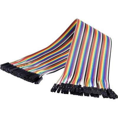 Renkforce JKFF403 Jumper-Kabel Arduino, Banana Pi, Raspberry Pi® [40x Drahtbrücken-Buchse - 40x Drahtbrücken-Buchse] 30.00 cm Bunt