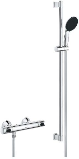 Grohe Precision Flow Brausethermostat 34805001 Aufputz, 1/2" mit Brausegarnitur, Länge 900mm, chrom