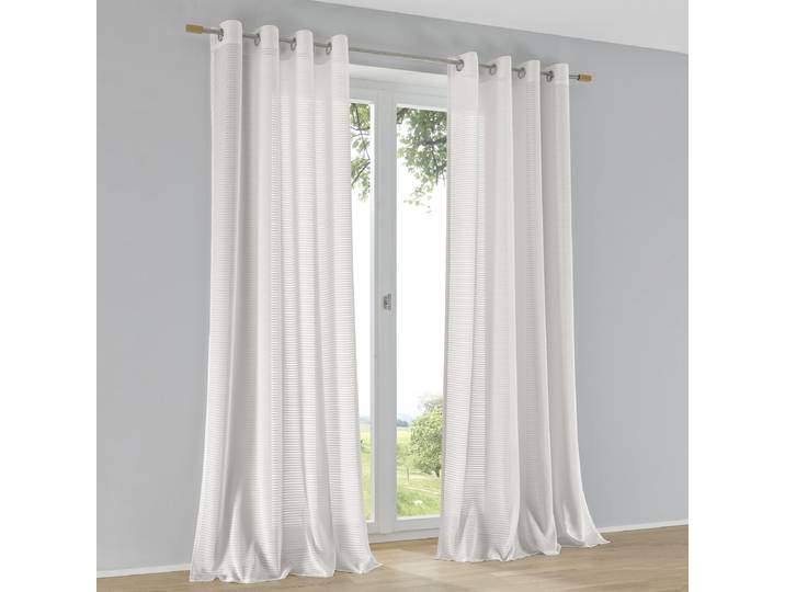 Rideau à œillets Areggo 145cm Blanc