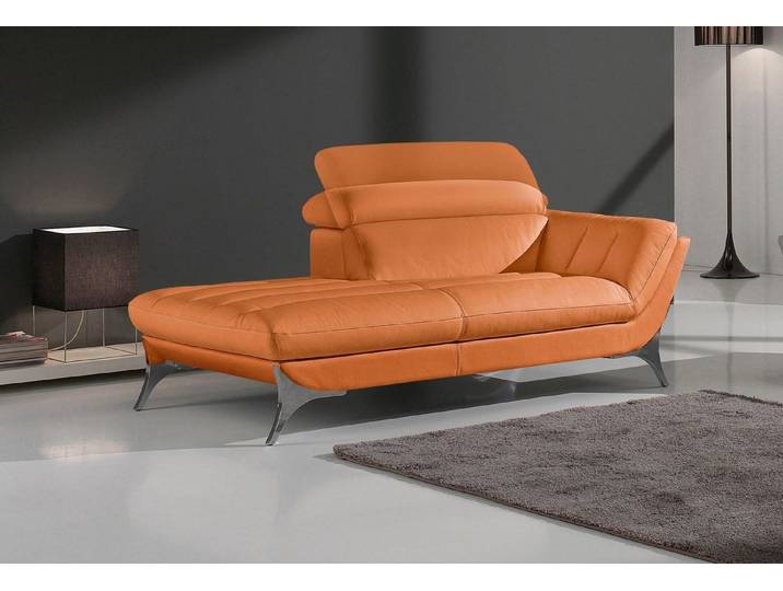 Egoitaliano Recamiere Sueli, extravagantes Design und erstklassiger Sitzkomfort, Solitärmöbel, hochwertiger Lederbezug, inklusive Kopfteilverstellung
