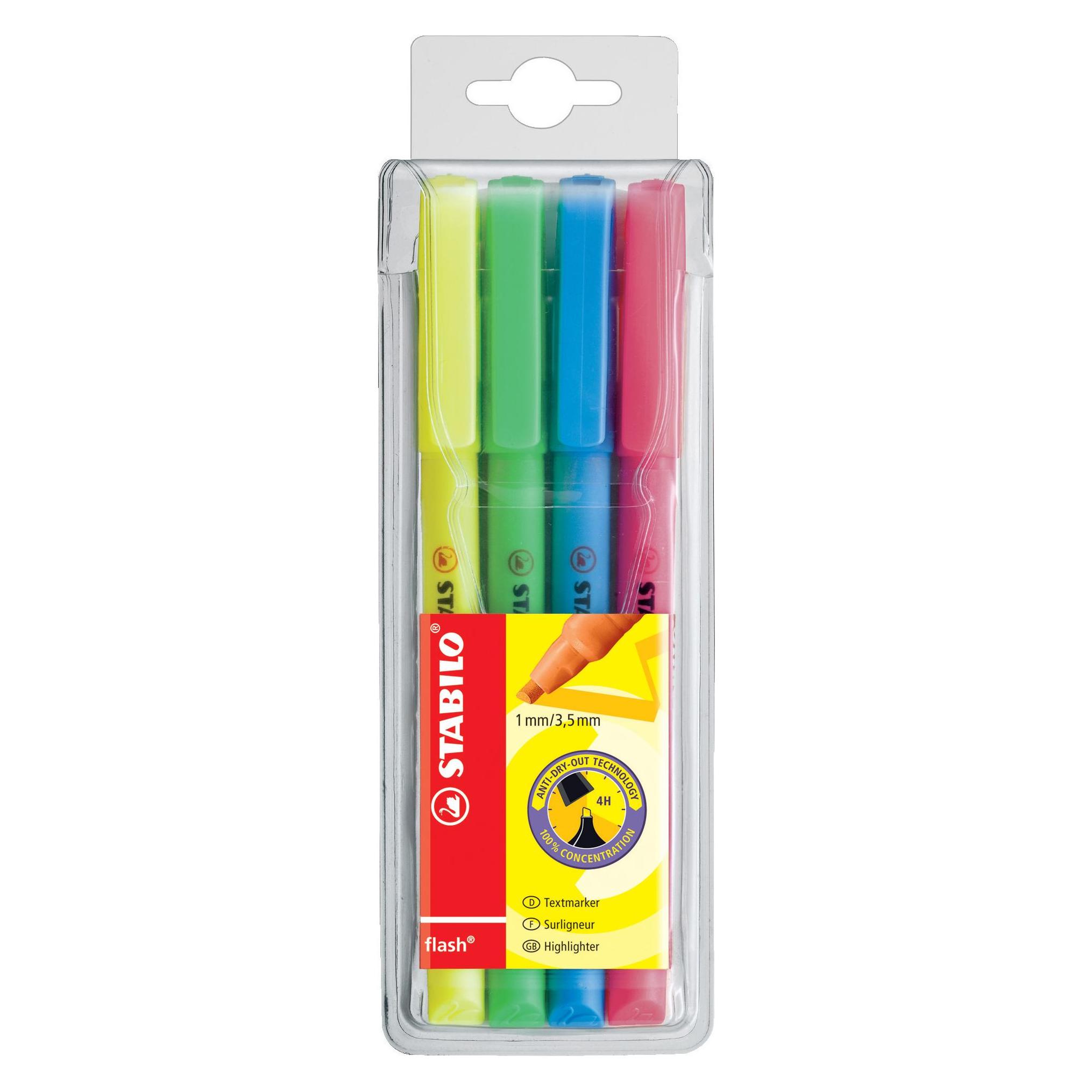 Stabilo flash Textmarker (4x) (555/4)