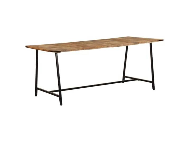 HEFZGDB Massivholz Esstisch Mango 180x90x75 cm mit Industriestil Eisengestell - Robuster Familientisch für Stabilität und Langlebigkeit