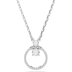 Swarovski Kette Constella Anhänger Pavé, Rundschliff, Weiß, Rhodiniert