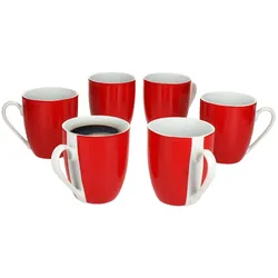 MamboCat 6er Set Variant Rot Kaffeebecher 350 ml