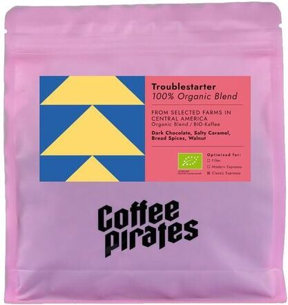 coffeePirates Coffee Pirates - Specialty Coffee -troublestarter Bio-kaffeebohnen 250 G - MaxiCoffee