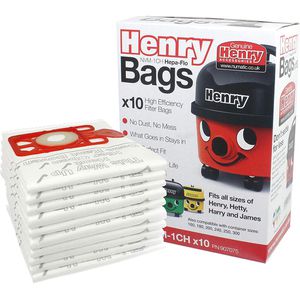 Numatic Numatic Staubsaugerbeutel Hepa-Flo NVM-1CH, 604015, für Staubsauger  Henry & Hetty, 10 Stück