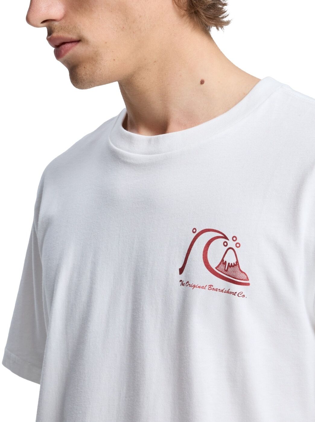 T-Shirt QUIKSILVER "Evo Original", Herren, Gr. M, weiss (weiß), Obermaterial: 100% Baumwolle., Shirts T-Shirt weiß M
