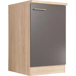Spülenunterschrank Merle Grau/Eichefarben
