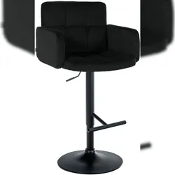 CLP Barhocker Los Angeles Samt Samt HBT: 93x60x56 cm schwarz
