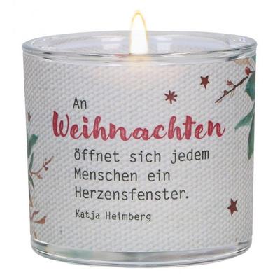 Windlicht aus Glas - Weihnachten