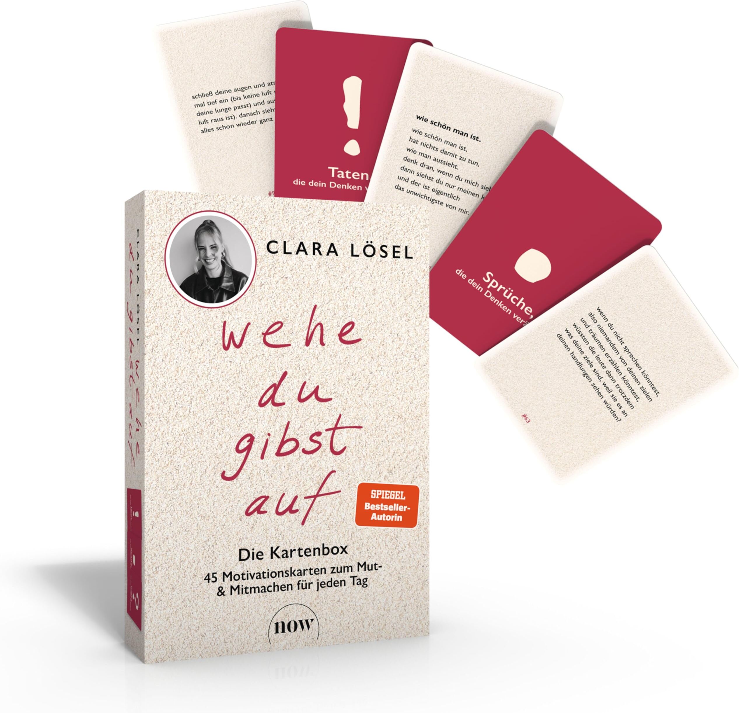 Clara Lösel - Wehe du gibst auf – Die Kartenbox: 45 Motivationskarten zum Mut- und Mitmachen für jeden Tag. Die Karten zum gleichnamigen BookTok #1 und SPIEGEL-Bestseller - Preis vom 17.10.2026 19:25:27 h