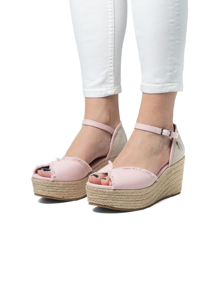U.S. Polo Keilsandaletten "Aleida" in Rosa - 40
