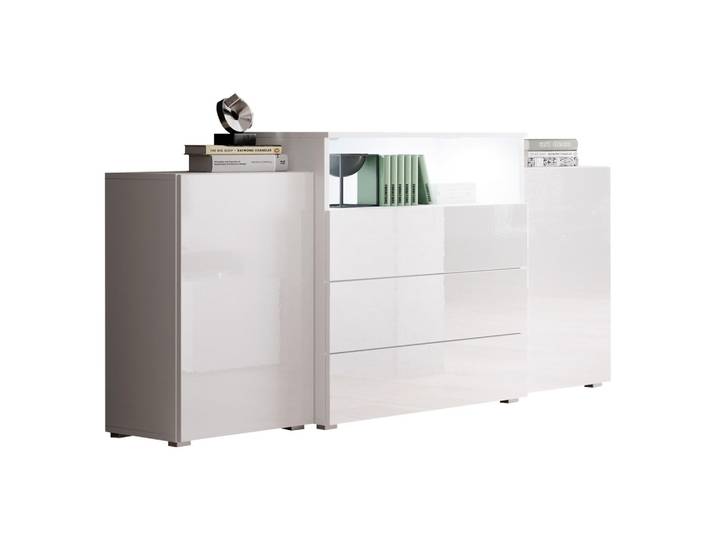 SIDEBOARD Urban III - weißer LED Beleuchtung