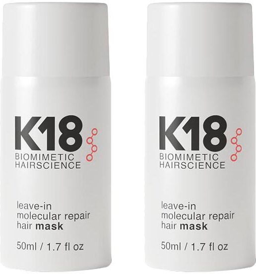 100ml K18 Biomimetic Hairscience Leave-In Molecular Repair Hair Mask Set (2 x 50ml)