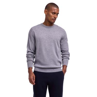 Strickpullover FALKE "Pure Lambswool", Herren, Gr. S, light grau (3400), Pullover Strickpullover
