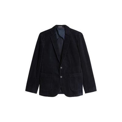 Sakko MARC O'POLO "aus reiner Bio-Baumwolle", Herren, Gr. 50, blau (schwarz navy), Obermaterial: 100% Baumwolle, unifarben, Sakkos Sakko