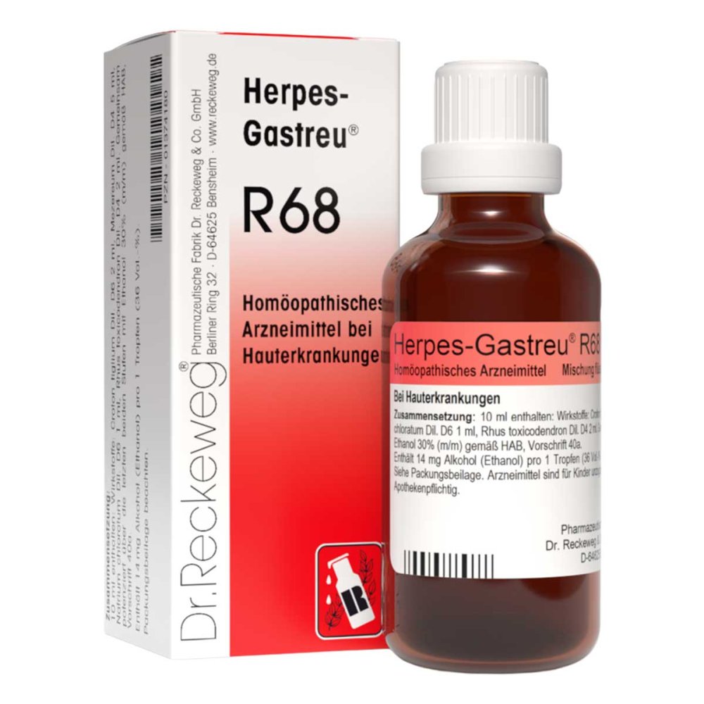 Dr.RECKEWEG & Co. GmbH Herpes-Gastreu R68 Tropfen zum Einnehmen 01374180