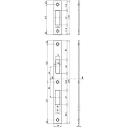 MSL, Türgriff + Türgarnitur, Flachschliessbleche B-23421 (Schliessblech)