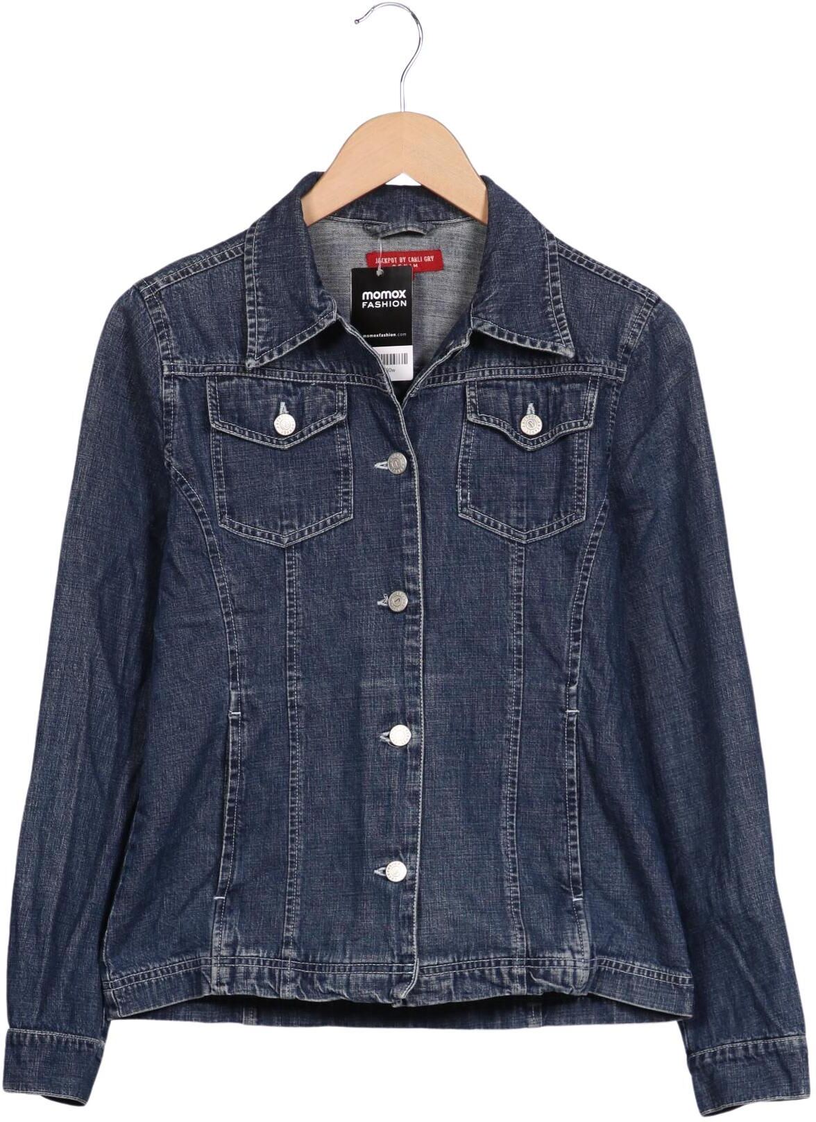 Jackpot Damen Jacke, Blau, Gr. EU 38, Baumwolle - Second Hand