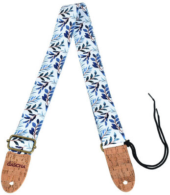 Cascha Ukulele Strap Blue Twigs Veg Blue Twigs