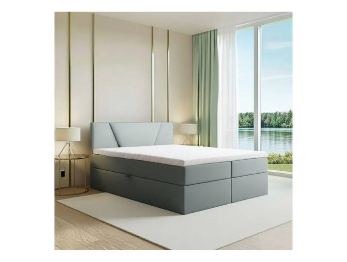 Best for Home Boxspringbett mit Stauraum, Federkernmatratze & Schaum-Topper (Boxspringbett Set, 140x200 160x200 180x200 200x200), Lieferung Wohnung und Aufbauservice, TOP Preis-Leistungs-Verhältnis