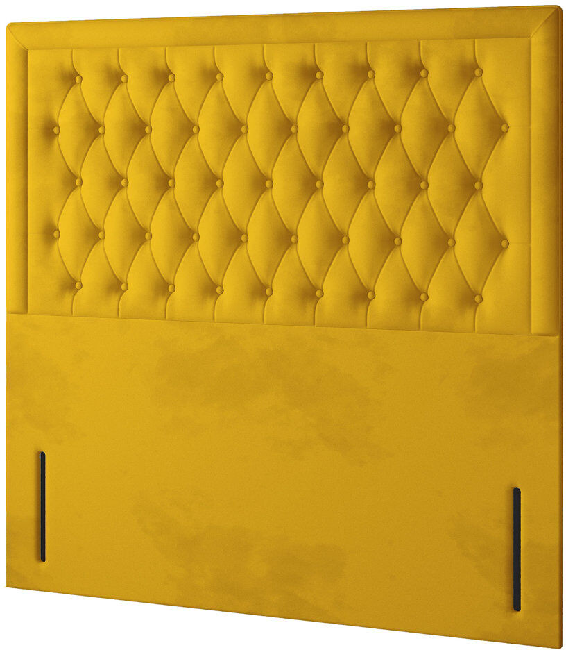 Rosdorf Park Scarborough Upholstered Velvet Headboard Turmeric Kingsize (5')
