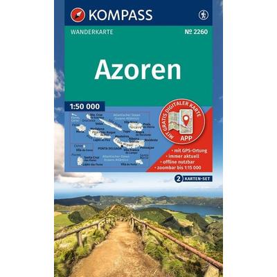 KOMPASS Wanderkarten-Set 2260 Azoren (2 Karten) 1:50.000, Sonstige von , KOMPASS Freytag & Berndt, 978-3-99154-416-6