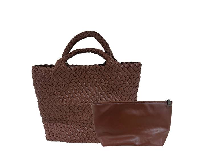 Ledertasche geflochten ELLIS braun