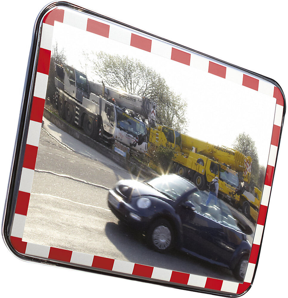 Verkehrsspiegel aus Acrylglas, Ausführung rahmenlos, BxH 600 x 400 mm Dan-MIRROR