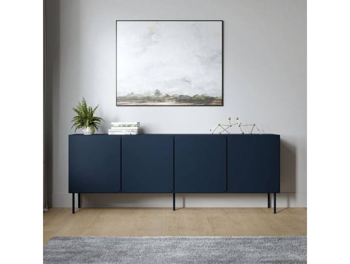 Buffet Canino Dmora en bois noble bleu 200x42x75h cm
