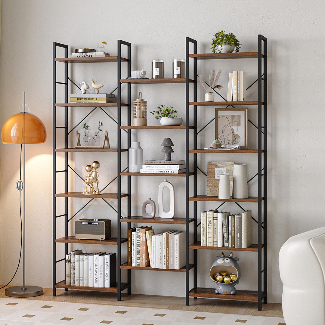Rio Annayeli 186cm H x 152cm W Standard Bookcase 186cm H X 152cm W X 24cm D