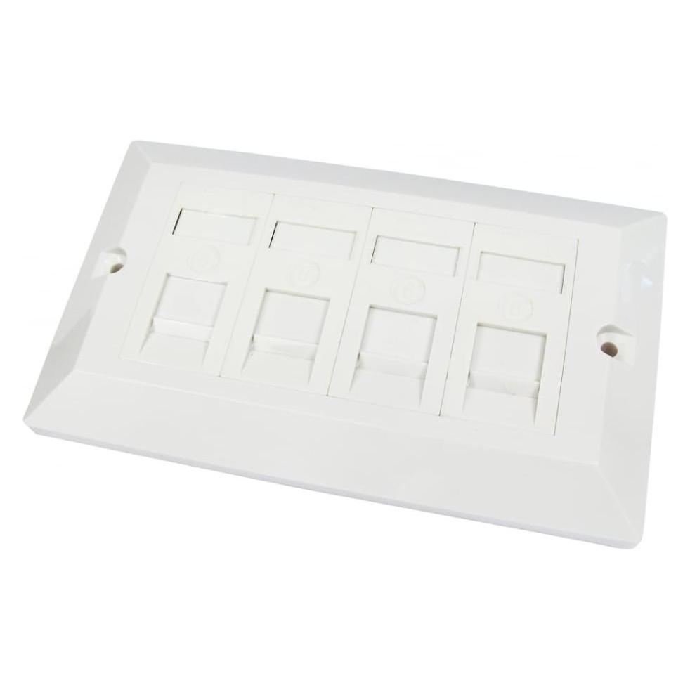 Cables Direct CDL 4Port Cat6Faceplate-DualGangV2 (UTP, CAT6) (UT-899044)
