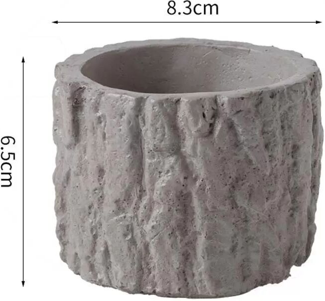 INF Kriechtierschale Futter- und Wassernapf Baumstumpf-Design für Terrarien Grau