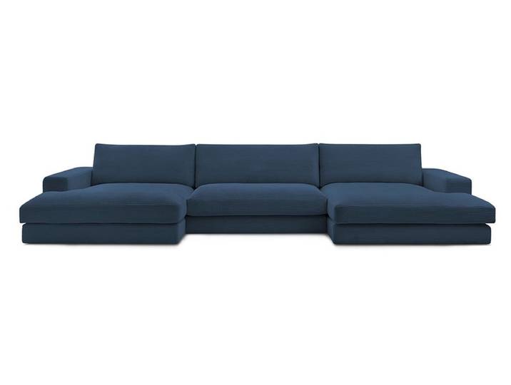 Wohnlandschaft BOBOCHIC LEONARD Cord-Stoff dunkelblau