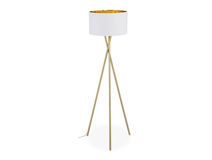 Dreibein Stehlampe in Weiss & Gold Weiss-Gold