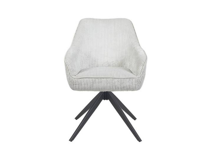 B&D home Polsterstuhl ARVIT, Esszimmer Stuhl, Drehstuhl, Armlehnstuhl mit Drehfunktion (1 St), mit Armlehnen, Taschenfederkern-Sitz, Metallgestell 360° drehbar