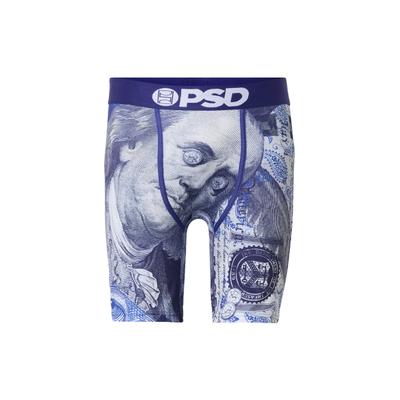 Boxershorts PSD "PSD MONEY HUNGRY", Herren, Gr. L, 1 Stk., blau (multi), 88% Polyester, 12% Elasthan, Unterhosen