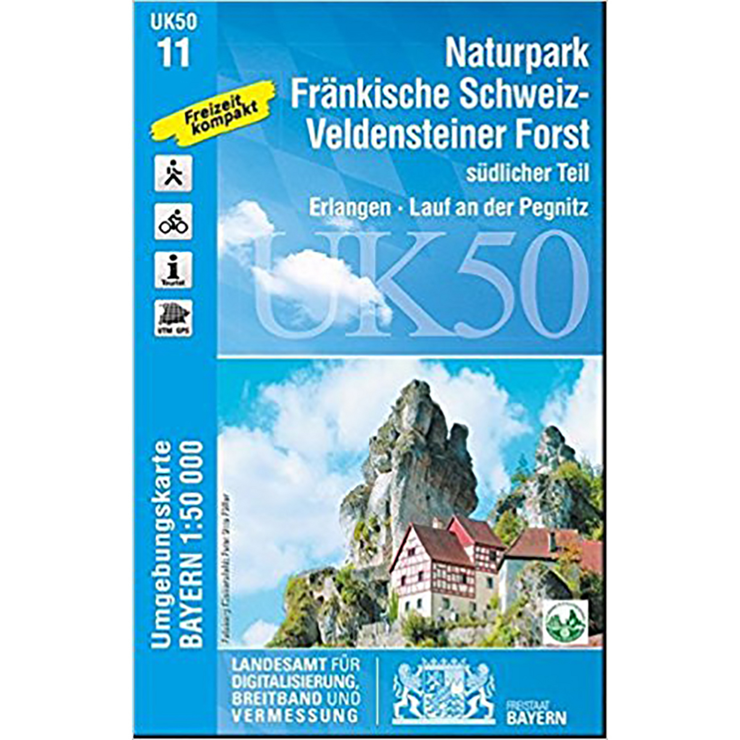 Landesamt Digitalisierung, Breitband, Vermessung UK 50-11 Naturpark Fränkische Schweiz-Veldensteine Topografische Karten