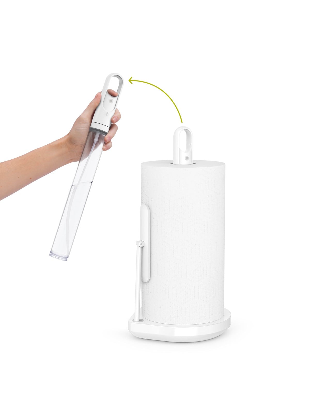Simplehuman Küchenpapiertuch mit Reinigungspumpe, weiß