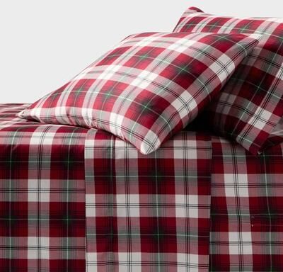 All Categories Goods Threshold Thread Count Full Holiday Performance Sheet Set, Red Plaid, Soft Cotton Sateen Bedding For Holiday Comfort Threshold Thread Count Full Holiday Performance Sheet Set, Red Plaid, Soft Cotton Sateen Bedding For Holiday Comfort