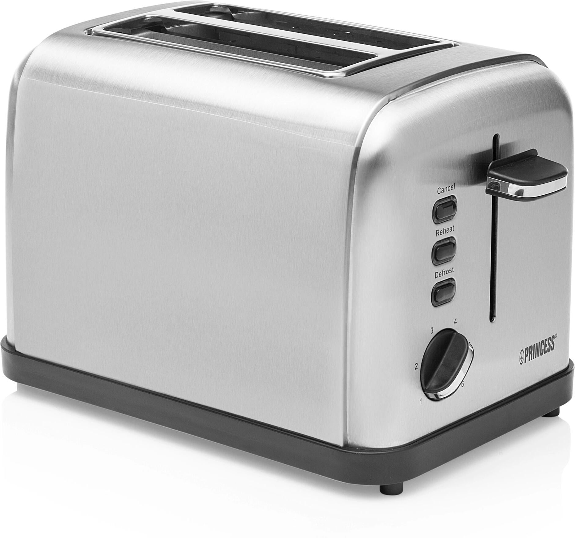 Princess Toaster "Style 2 Silber", silber (silberfarben), Toaster, Toaster silberfarben Einheitsgröße