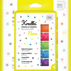 Interdruk 6x Gel-Poster-Farbstifte neonfarben