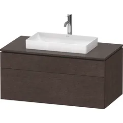 Duravit Waschtischunterschrank wandhängend „L-Cube“ 102 × 48,2 × 55 cm Eiche Dunkel gebürstet, mittig