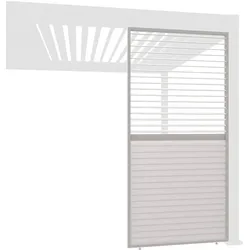 Weide Horizontale Lamellenwand Für Weide Pergola Aus Aluminium In Ivory Sand1.13 Meter