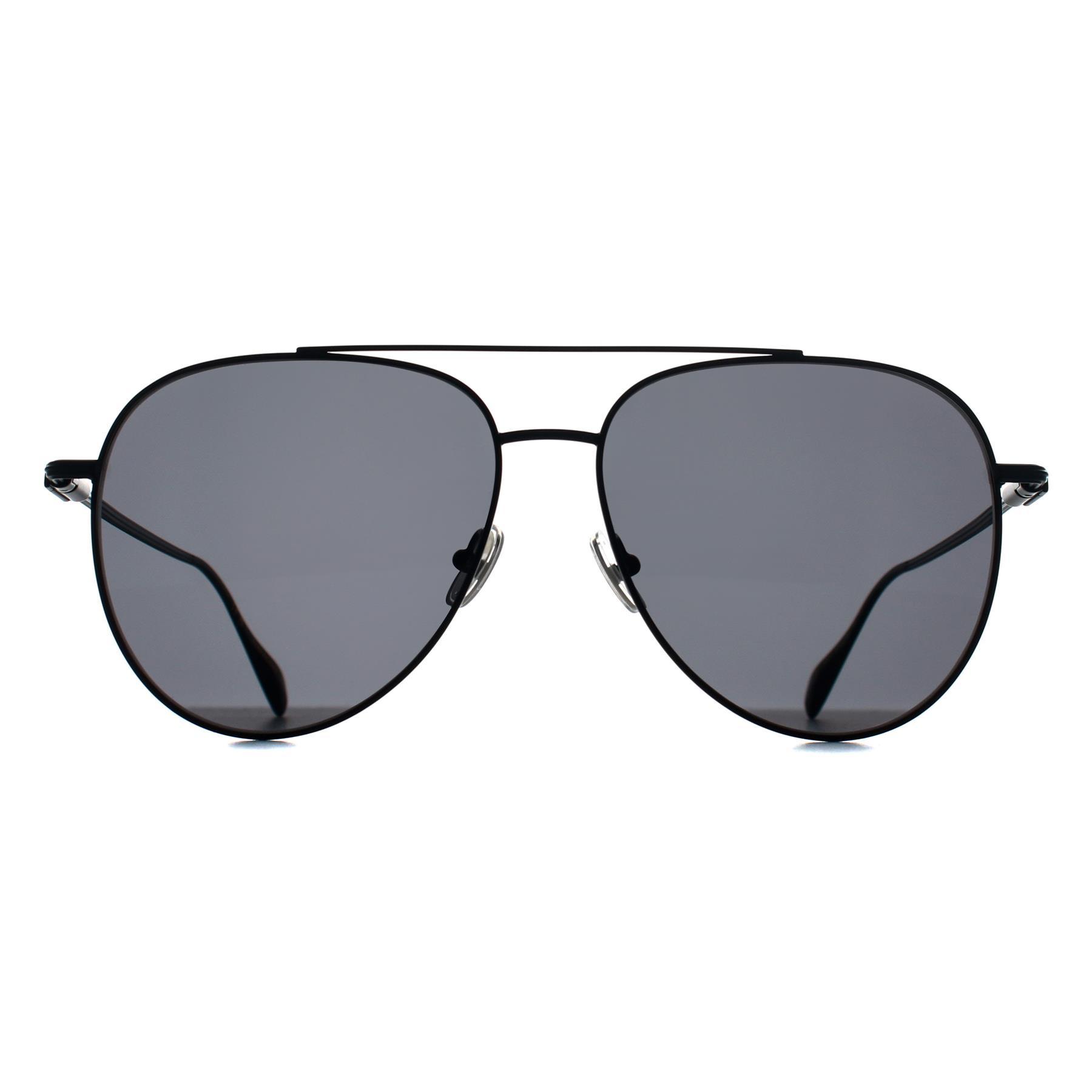 Salvatore Ferragamo SF308S 002 matzwarte donkergrijze zonnebril
