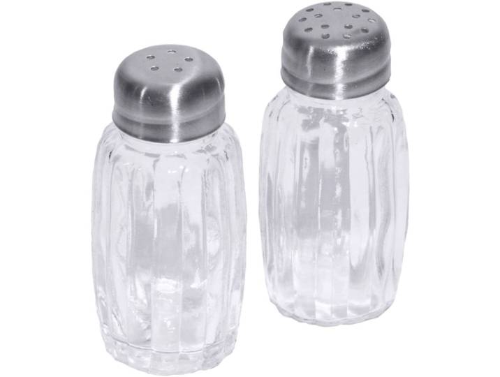 Servierzange Contacto Bander silber Glas H 8 cm Set