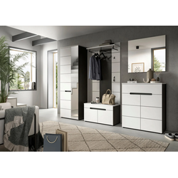 Garderobe CANU 3-teilig Grau, Weiß