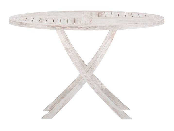 Nohr Ronde Tuintafel Amberia Teak, Ø120cm - Whitewash