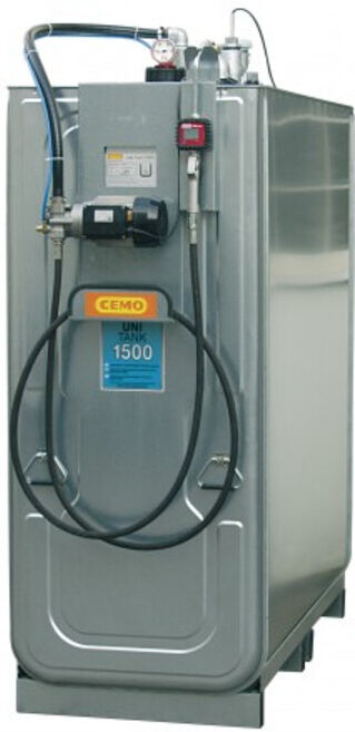 CEMO Schmierstoff-Kompaktanlage ECO elektrisch für Frischöl 1500 Liter + 4m Schlauch (8681)