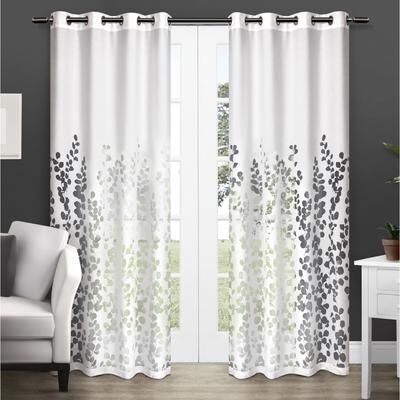 ATI Home Wilshire Burnout Grommet Top Curtain Panel Pair